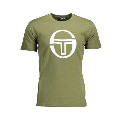 Sergio Tacchini Grünes Baumwoll-T-Shirt für Herren