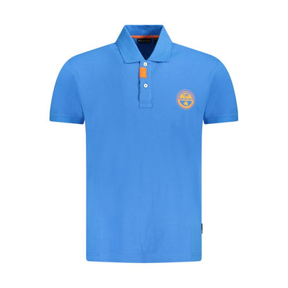 Napapijri Blaues Herren-Poloshirt aus Baumwolle