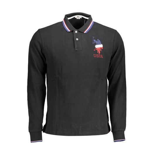 قميص بولو رجالي قطني أسود من US POLO ASSN