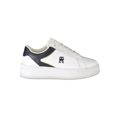 Tommy Hilfiger – Weiße Polyester-Sneaker
