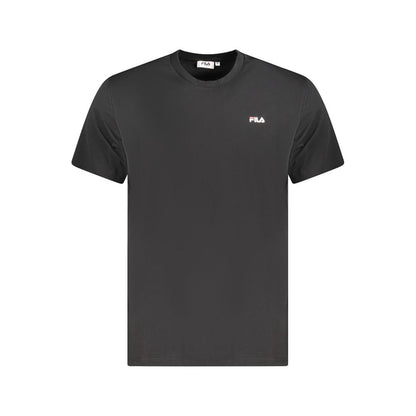 Fila Schwarzes Baumwoll-T-Shirt für Herren