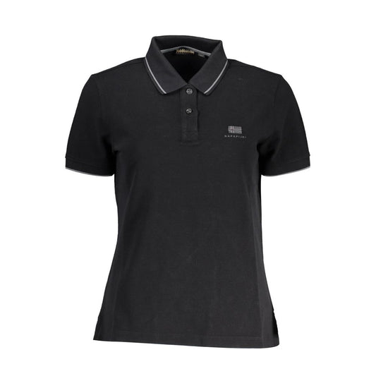 Napapijri Schwarzes Poloshirt aus Baumwolle für Damen