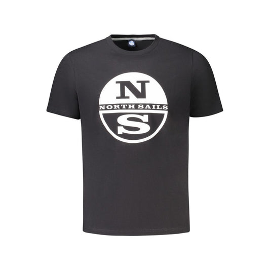 North Sails Herren-T-Shirt aus schwarzer Baumwolle