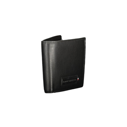 Tommy Hilfiger – Schwarze Lederbrieftasche für Herren