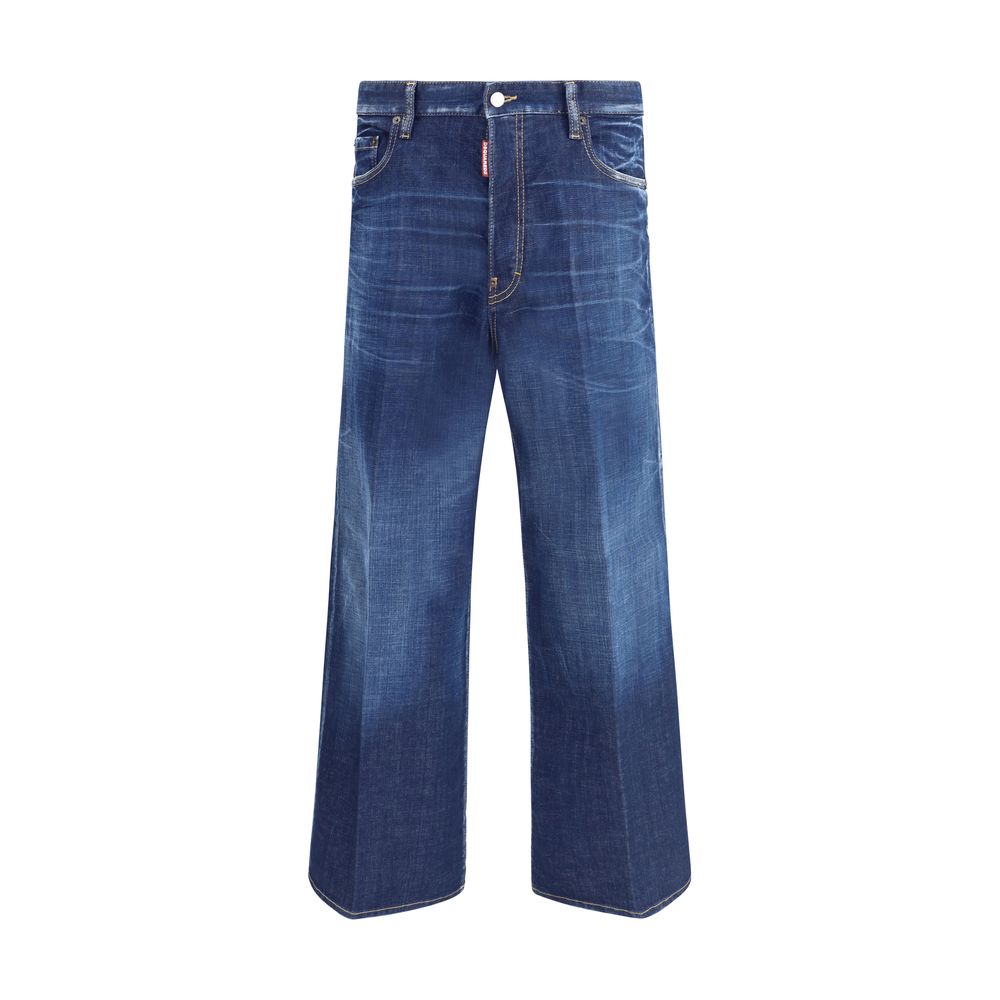 Dsquared² Jeans aus blauem Baumwollstoff im Relaxed Fit Schnitt