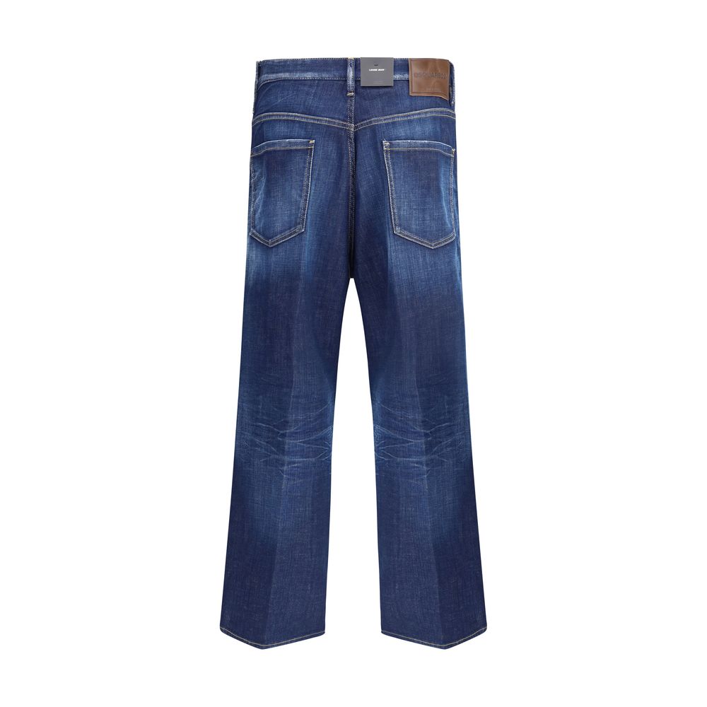 Dsquared² Jeans aus blauem Baumwollstoff im Relaxed Fit Schnitt