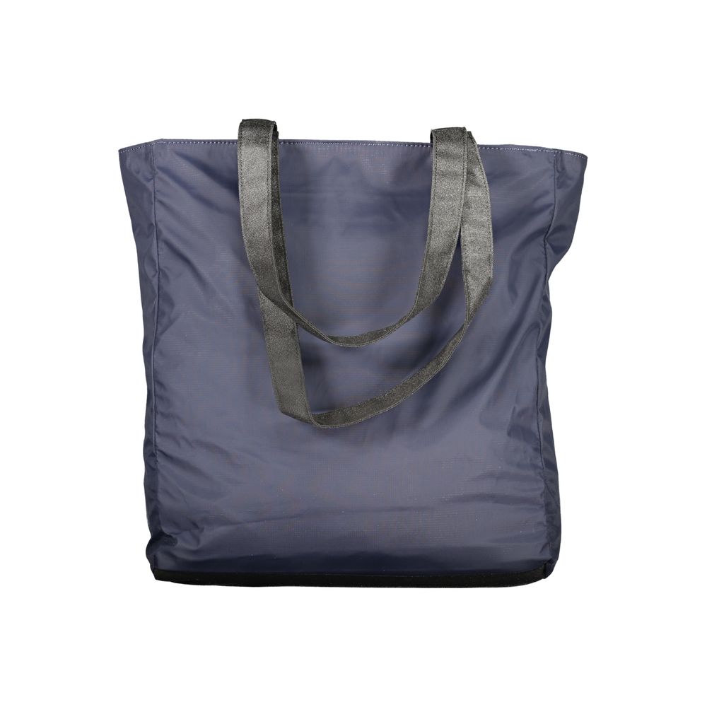 K-WAY Blaue Polyesterhandtasche