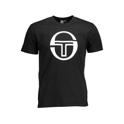 Sergio Tacchini – Schwarzes Baumwoll-T-Shirt für Herren