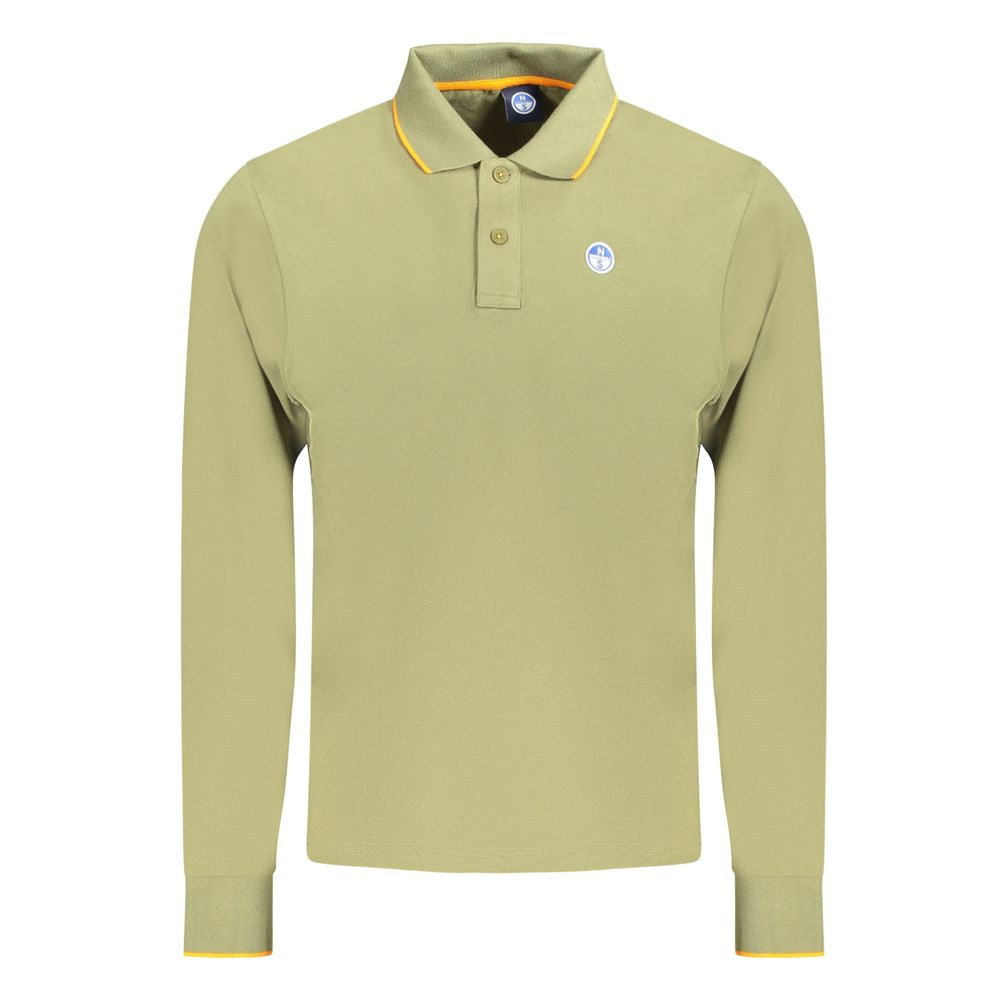 North Sails Green Cotton Men Polo Shirt
