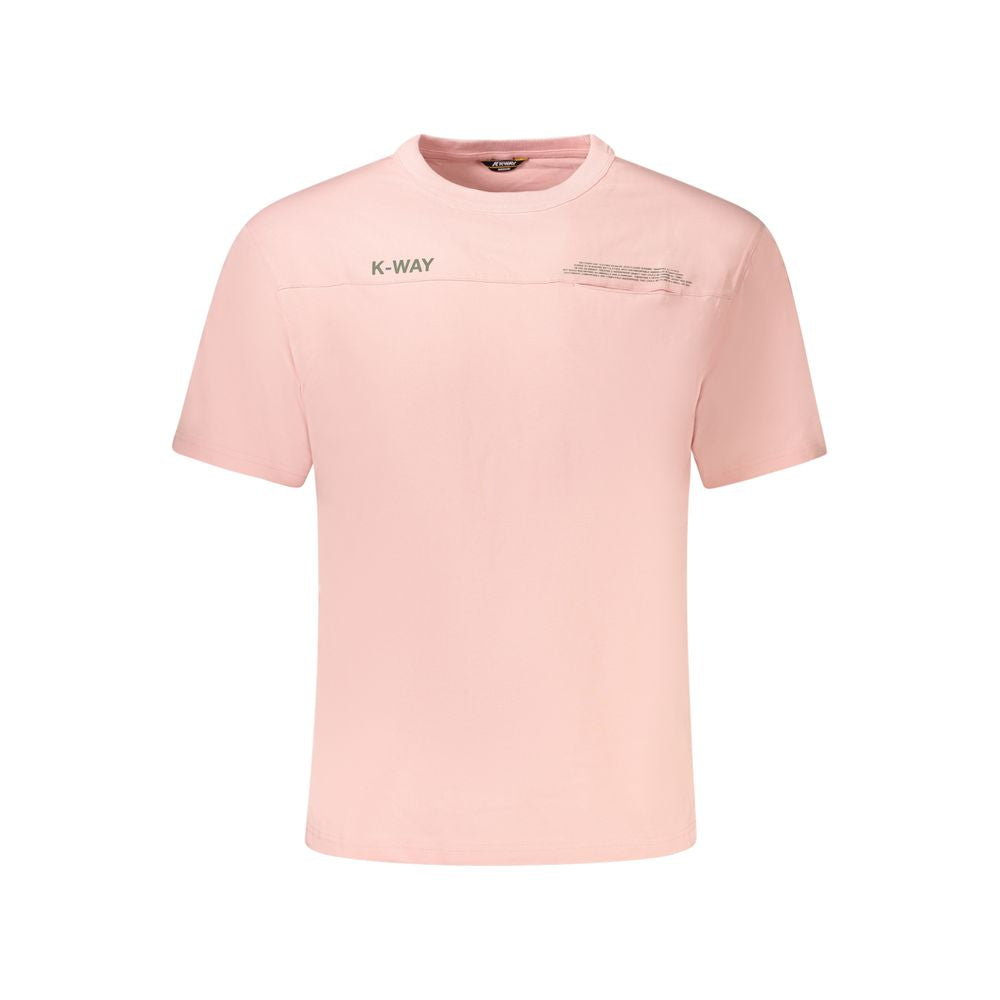 K-WAY Herren T-Shirt aus rosa Baumwolle