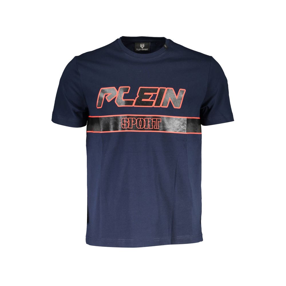 Plein Sport Blaues Baumwoll-T-Shirt für Herren