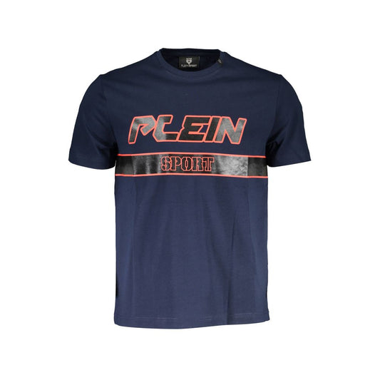 Plein Sport Blaues Baumwoll-T-Shirt für Herren