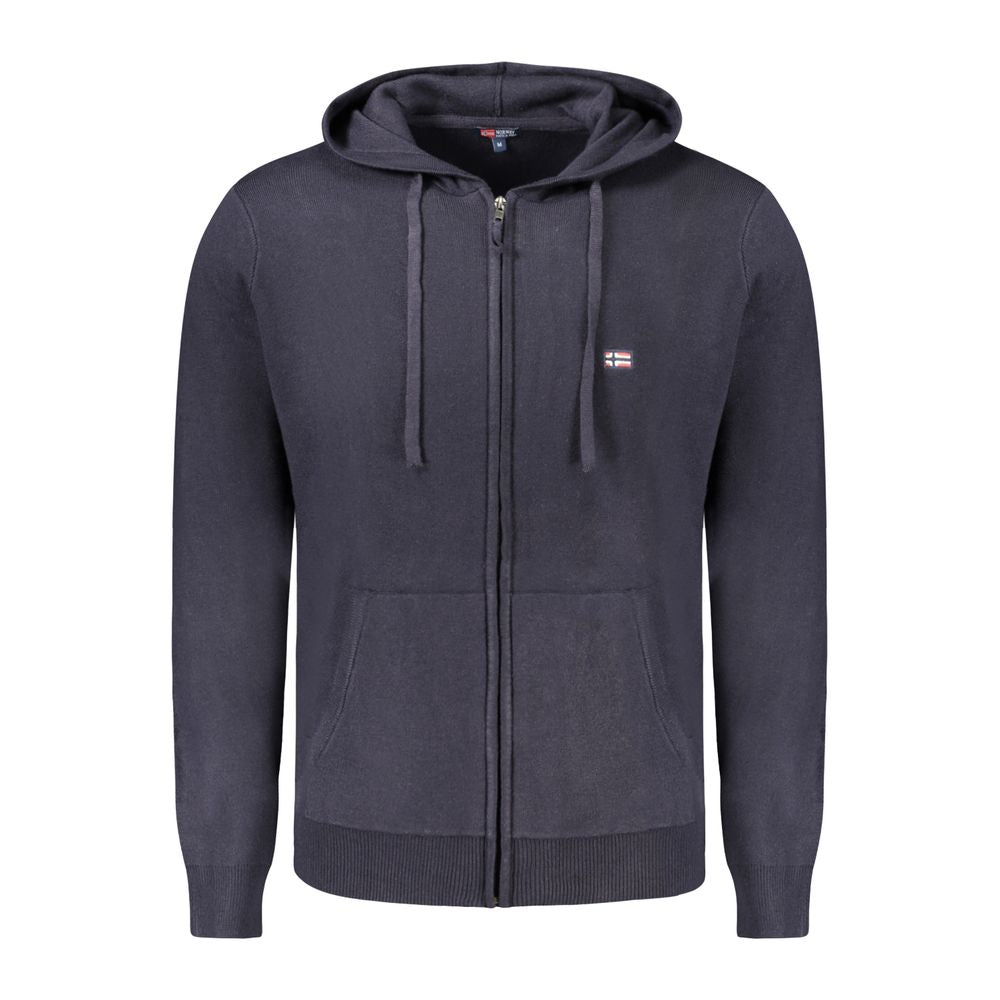 Norway 1963 Blaue Strickjacke aus Polyamid für Herren