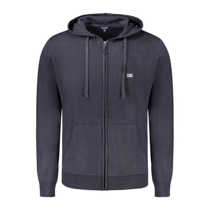 Norway 1963 Blaue Strickjacke aus Polyamid für Herren