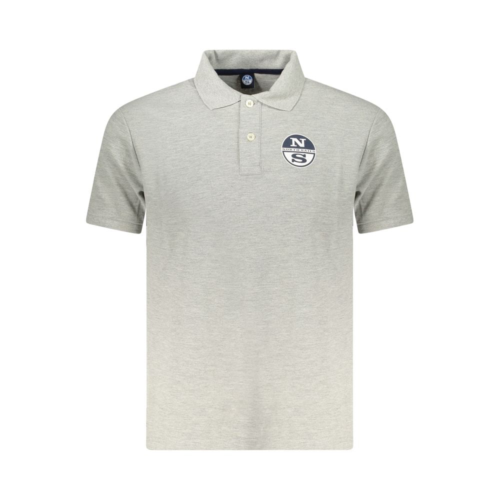North Sails Herren-Poloshirt aus grauer Baumwolle