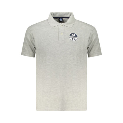 North Sails Herren-Poloshirt aus grauer Baumwolle