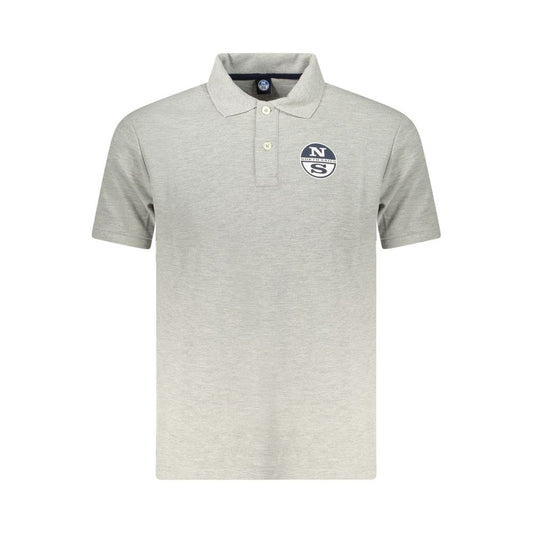 North Sails Herren-Poloshirt aus grauer Baumwolle