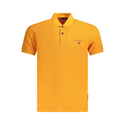 Napapijri Herren-Poloshirt aus orangefarbener Baumwolle