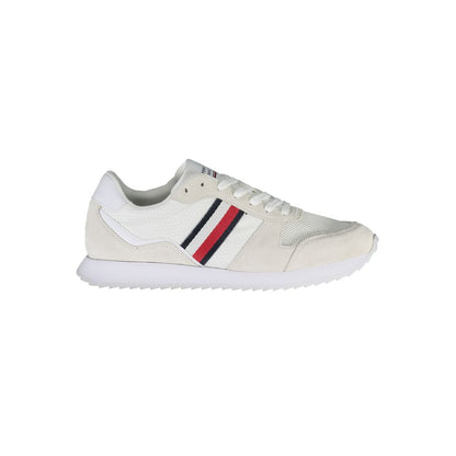 Tommy Hilfiger – Weiße Polyester-Sneaker für Herren