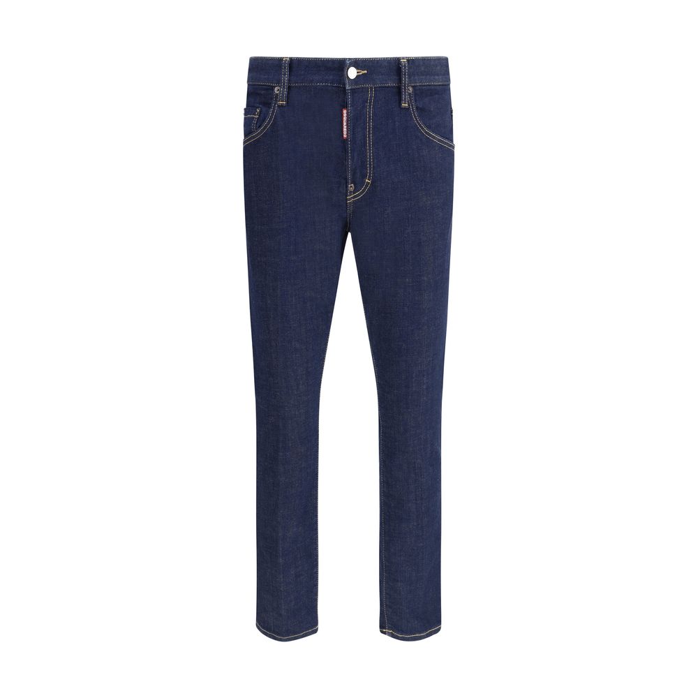 Dsquared² Blaue Baumwoll-Jeans mit geradem Bein