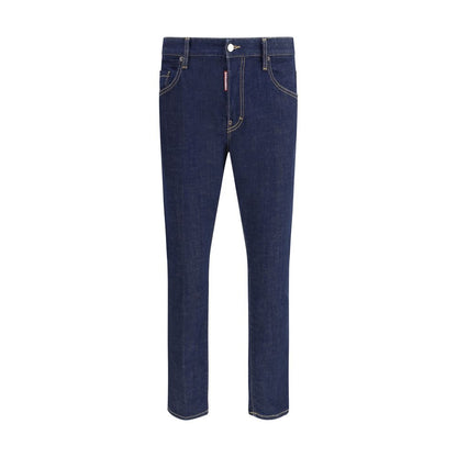 Dsquared² Blaue Baumwoll-Jeans mit geradem Bein