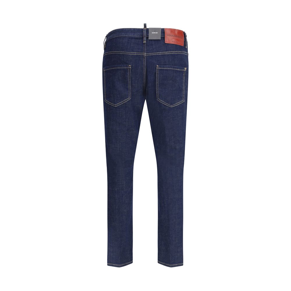 Dsquared² Blaue Baumwoll-Jeans mit geradem Bein
