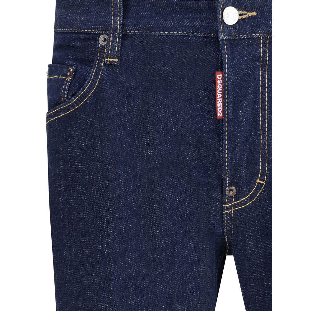 Dsquared² Blaue Baumwoll-Jeans mit geradem Bein