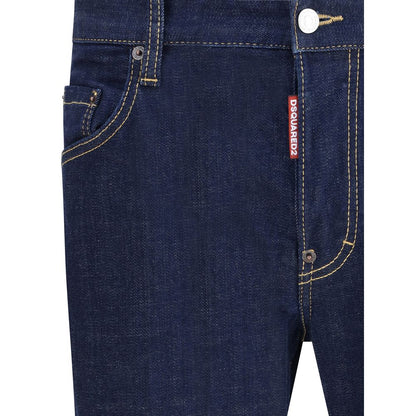 Dsquared² Blaue Baumwoll-Jeans mit geradem Bein