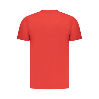 Cavalli Class Rotes Herren-T-Shirt aus Baumwolle