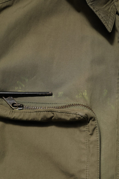 Dolce &amp; Gabbana – Langärmliges Button-Down-Hemd in Armeegrün