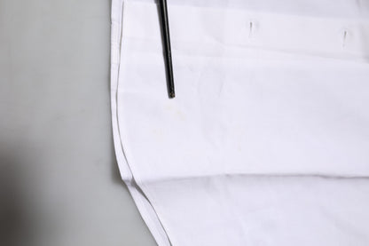 Dolce &amp; Gabbana Weißes langärmliges Hemd aus Baumwolle in GOLD