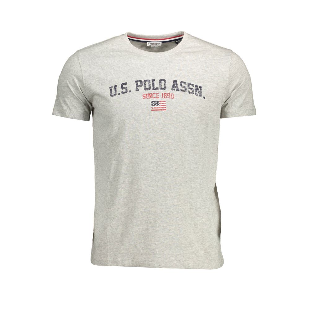 US POLO ASSN. Braunes Herren-T-Shirt aus Baumwolle