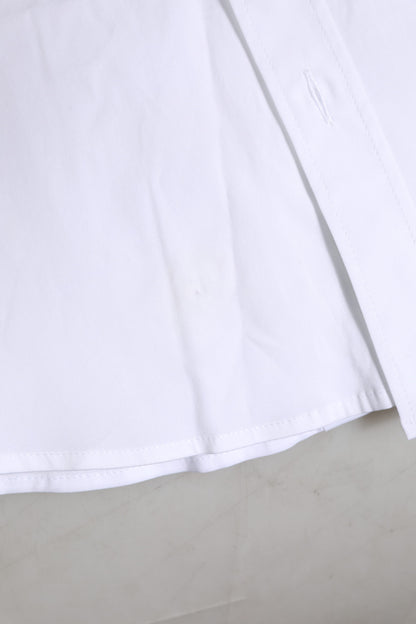 Dolce &amp; Gabbana Weißes langärmliges Hemd aus Baumwolle in GOLD