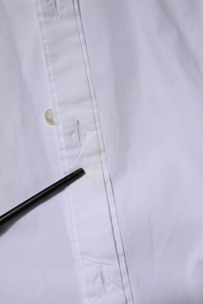 Dolce &amp; Gabbana Weißes langärmliges Hemd aus Baumwolle in GOLD