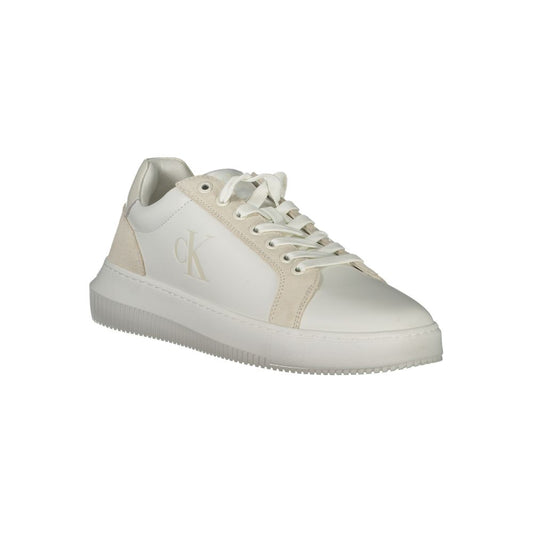 Calvin Klein – Weiße Polyethylen-Sneaker für Herren