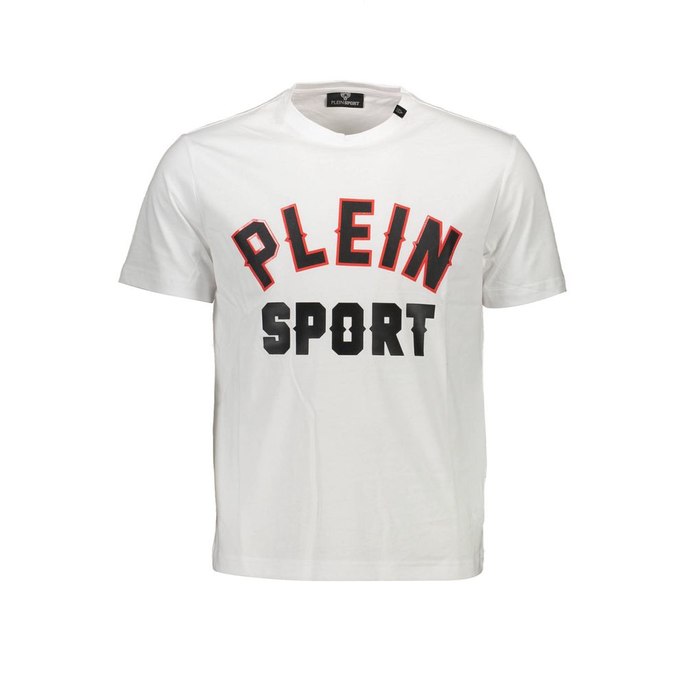 Plein Sport Weißes Baumwoll-T-Shirt für Herren