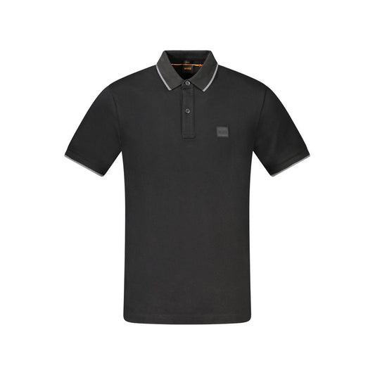 Hugo Boss Poloshirt aus schwarzer Baumwolle