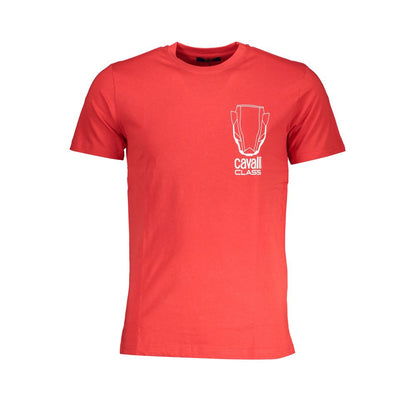Rotes Baumwoll-T-Shirt der Cavalli-Klasse