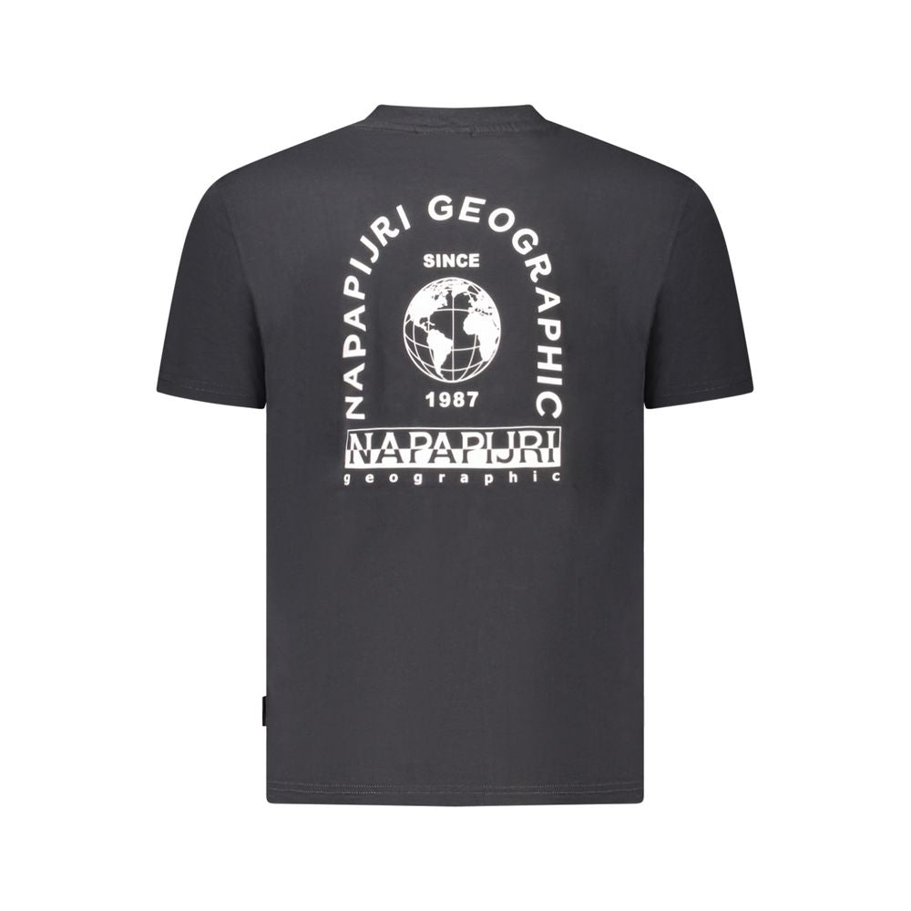Napapijri Schwarzes Baumwoll-T-Shirt für Herren