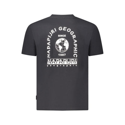 Napapijri Schwarzes Baumwoll-T-Shirt für Herren