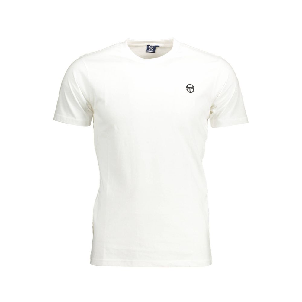 Sergio Tacchini Weißes Baumwoll-T-Shirt für Herren
