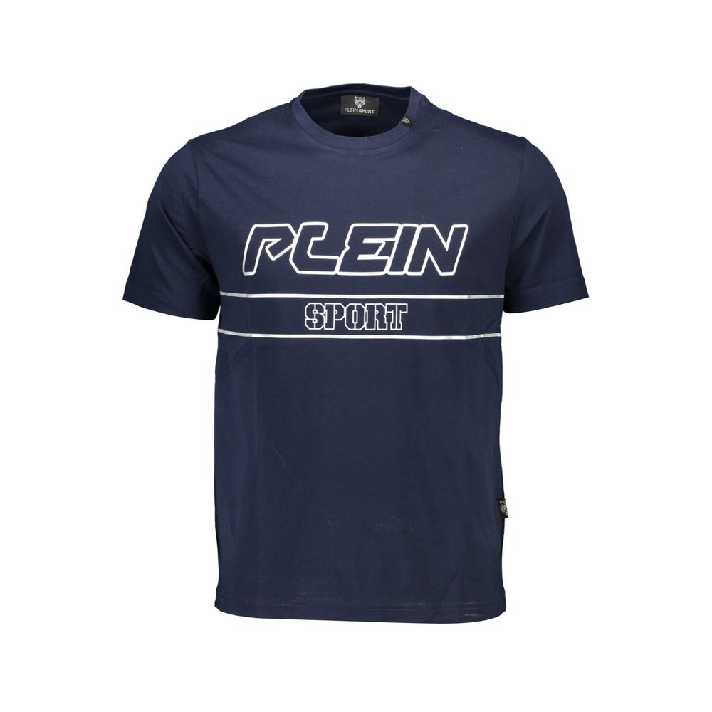 Plein Sport Blaues Baumwoll-T-Shirt für Herren