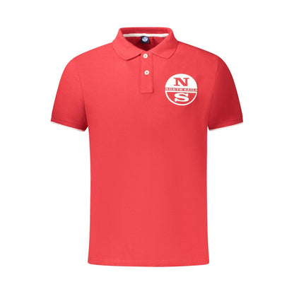 North Sails Herren Poloshirt aus roter Baumwolle
