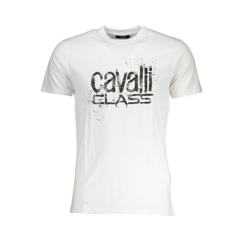 Weißes Baumwoll-T-Shirt der Cavalli Class
