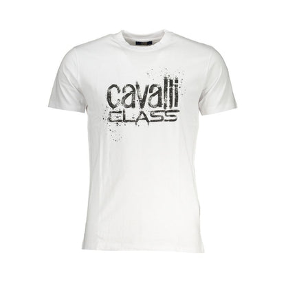 Weißes Baumwoll-T-Shirt der Cavalli Class
