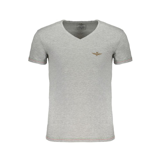 Aeronautica Militare Braunes Herren-T-Shirt aus Baumwolle