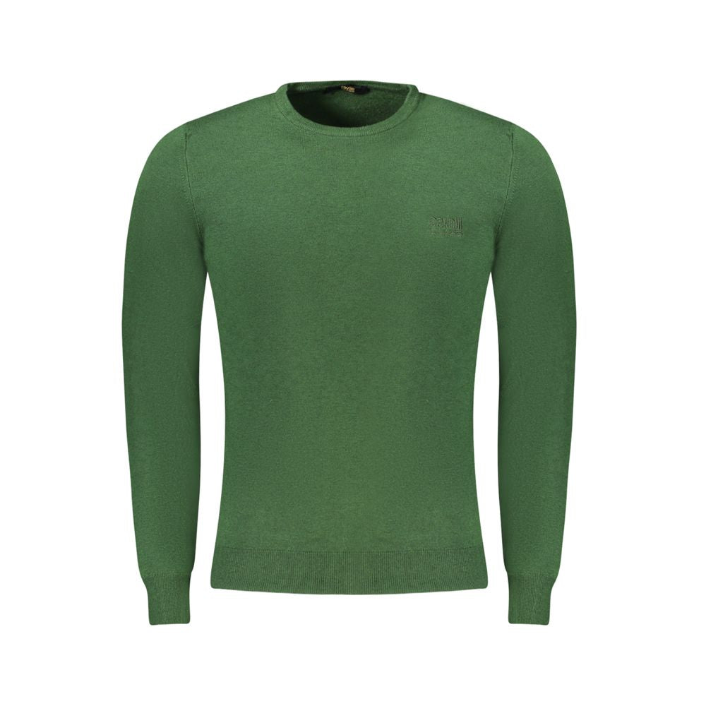 Cavalli Class Grüner Viskose-Herrenpullover
