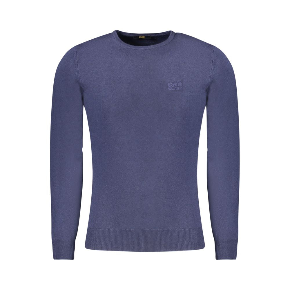 Cavalli Class Blauer Viskose-Herrenpullover