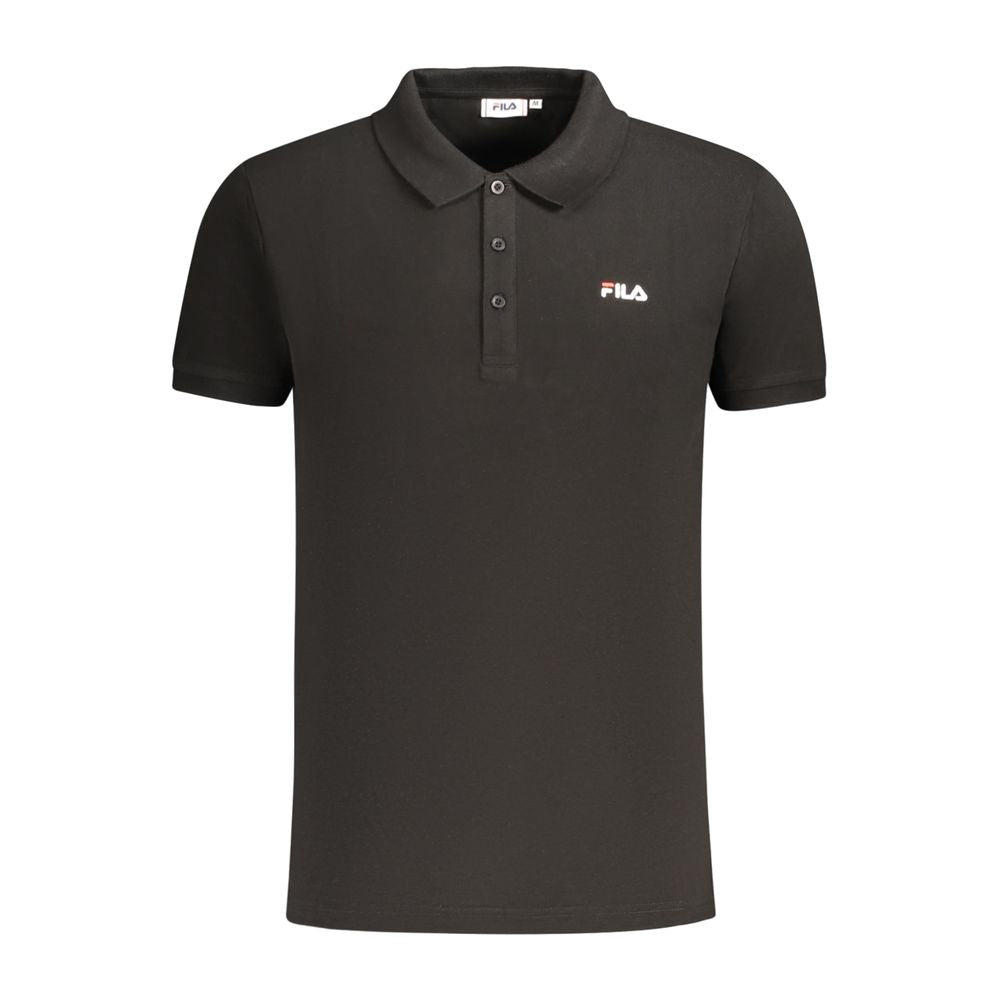 Fila Schwarzes Poloshirt aus Baumwolle für Herren