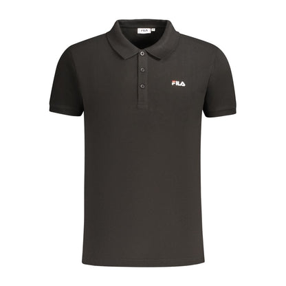 Fila Schwarzes Poloshirt aus Baumwolle für Herren